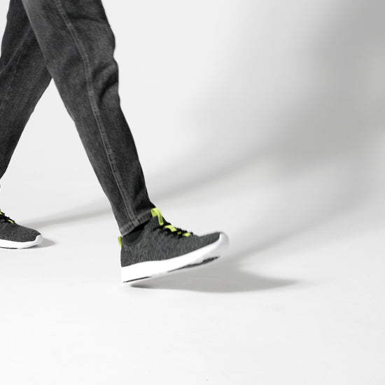 The Everlight™ ECO Womens Black/Grey from Shoes For Crews are lightweight, breathable slip-resistant trainers made from recycled materials, product video.