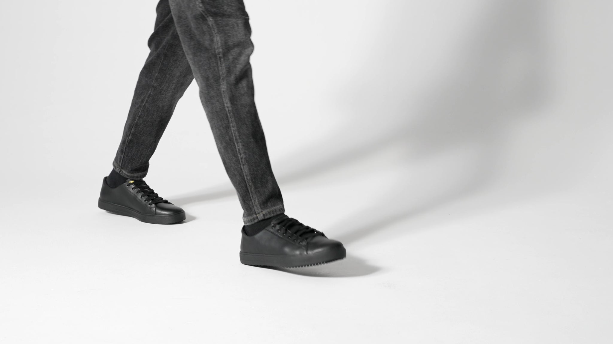 The Old School Low-Rider Black Gladiator Outsole from Shoes For Crews is a slip resistant lace-up shoe designed to provide comfort throughout the day, product video.